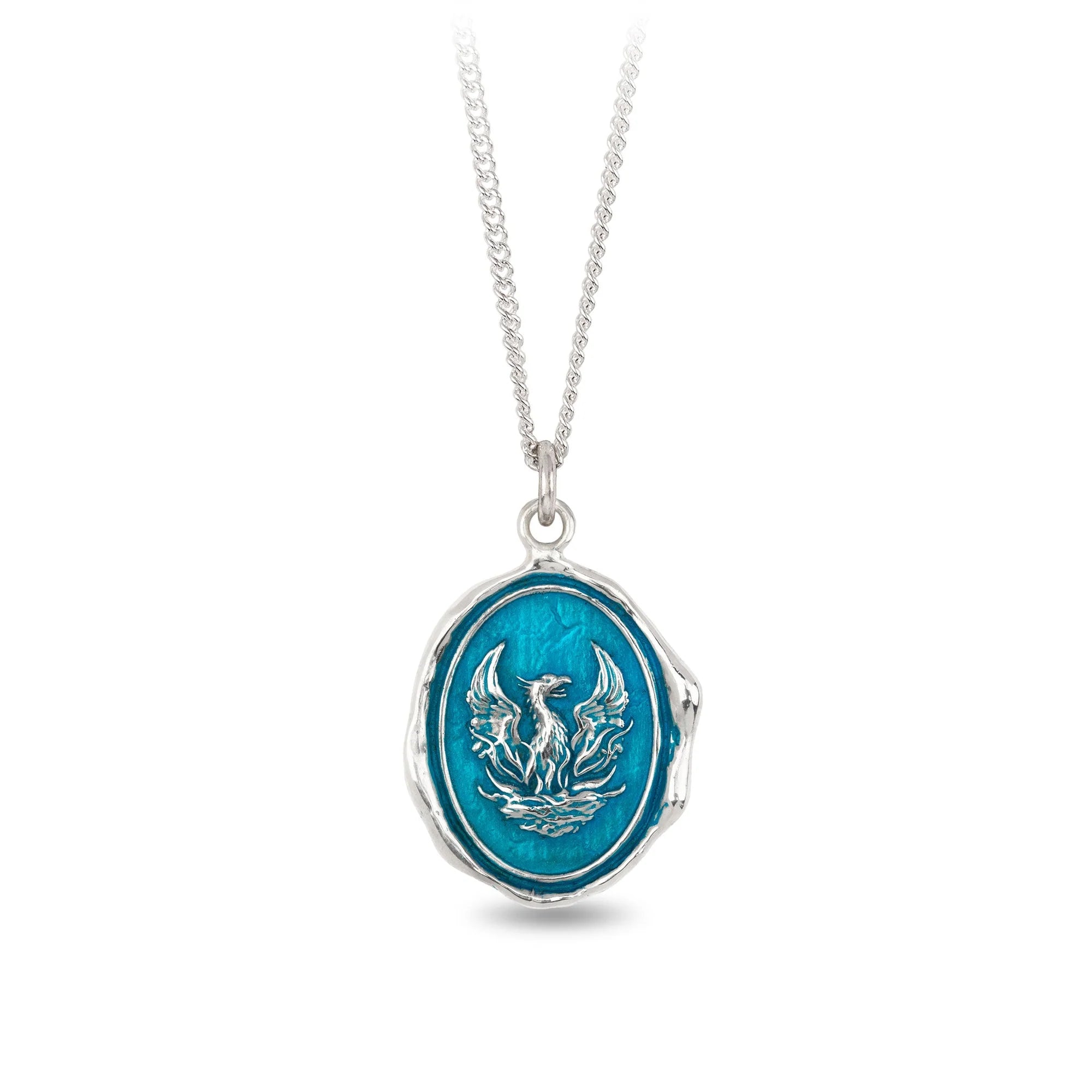 Unique gemstone necklaces for women-Fire Within Capri Blue True Colors Talisman Necklace