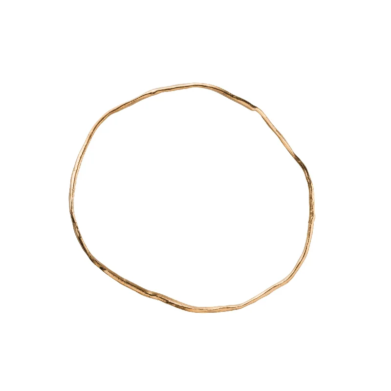 Luxury bracelets with precious gemstones-Coil 14K Gold Bangle