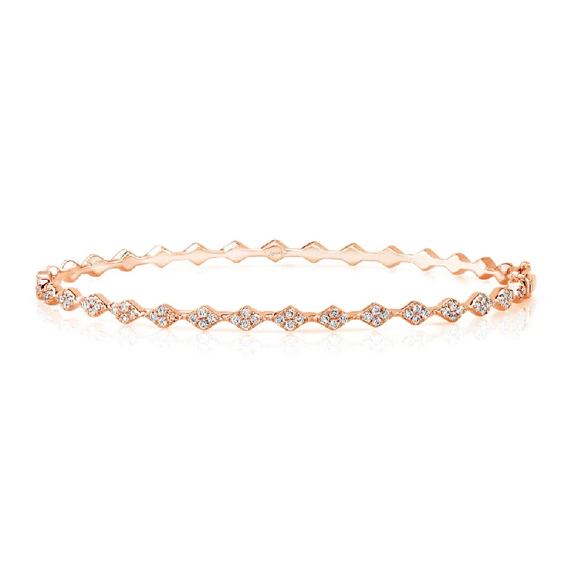 Elegant chain bracelets for women-Uneek Mulholland Stackable Diamond Bangle