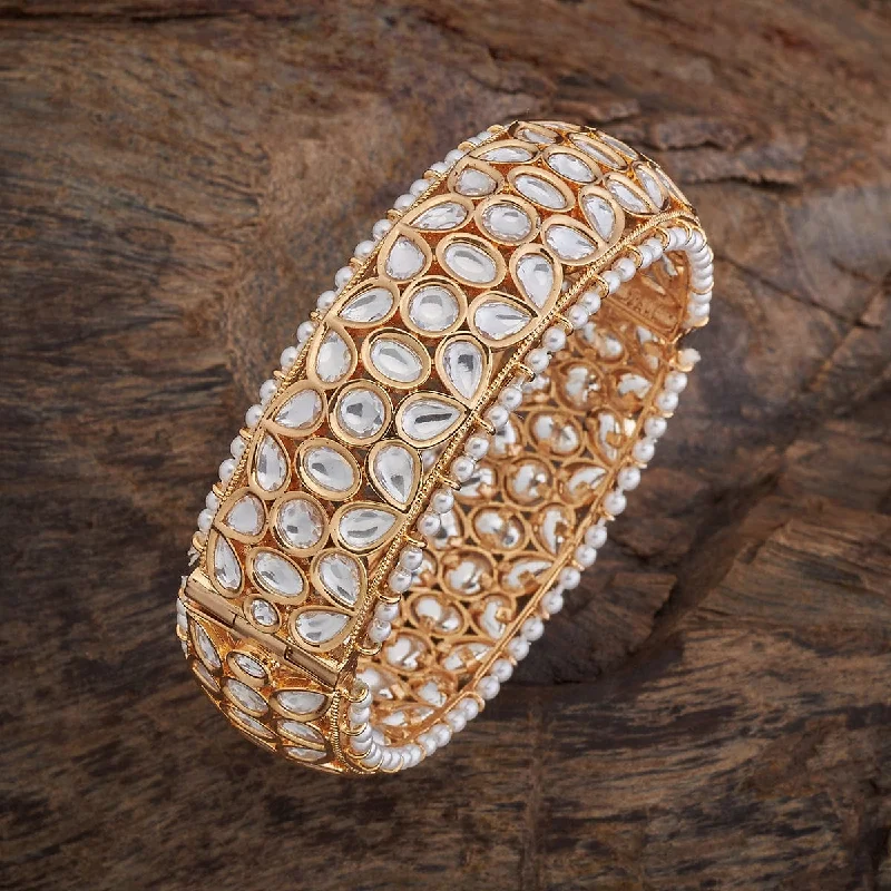 Beautiful link bracelets for women-Kundan Bangle 169550