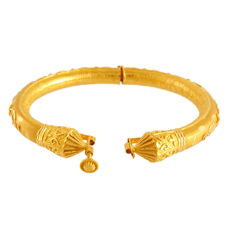 Elegant gold bracelets for women-22KT Yellow Gold Bangle For Women