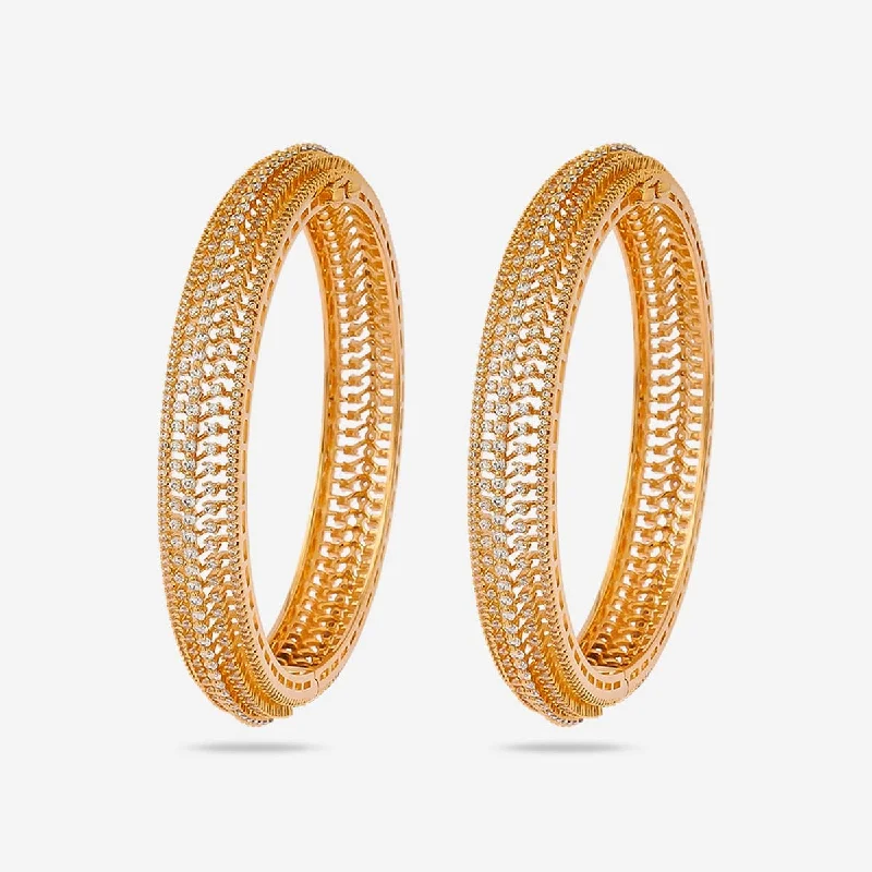 Women’s bracelets with artistic patterns-Zircon Bangle 169409