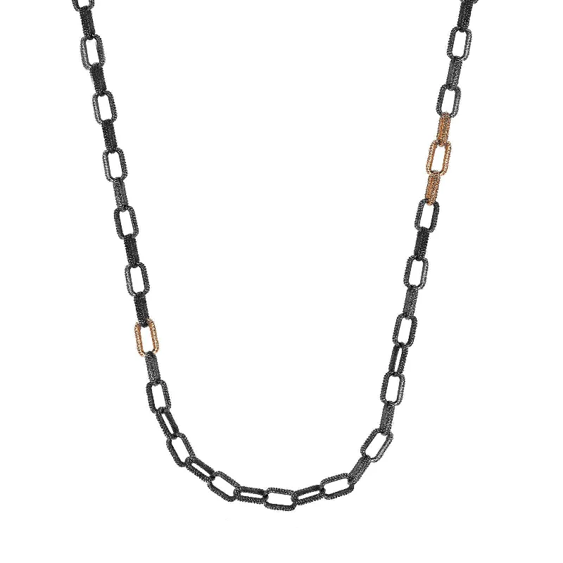 Simple and elegant gold necklaces for women-Gold Silver Chain Necklace