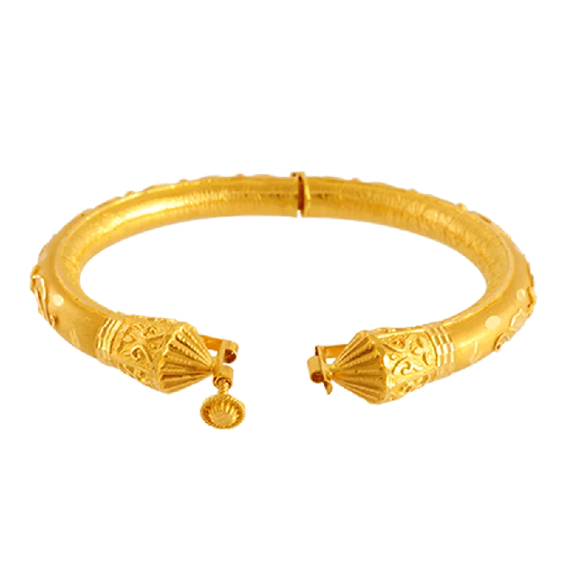 Custom bangles for women with initials-22KT Yellow Gold Bangle For Women