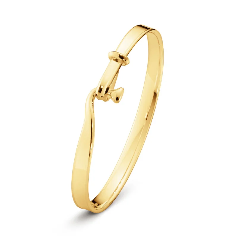 Women’s statement bracelets with gemstones-Torun 18K Gold Bangle