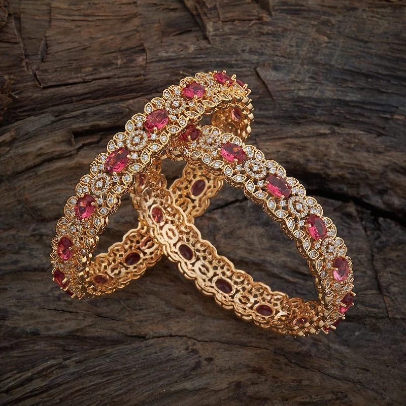 Stunning rose gold bangles for women-Zircon Bangle 170331