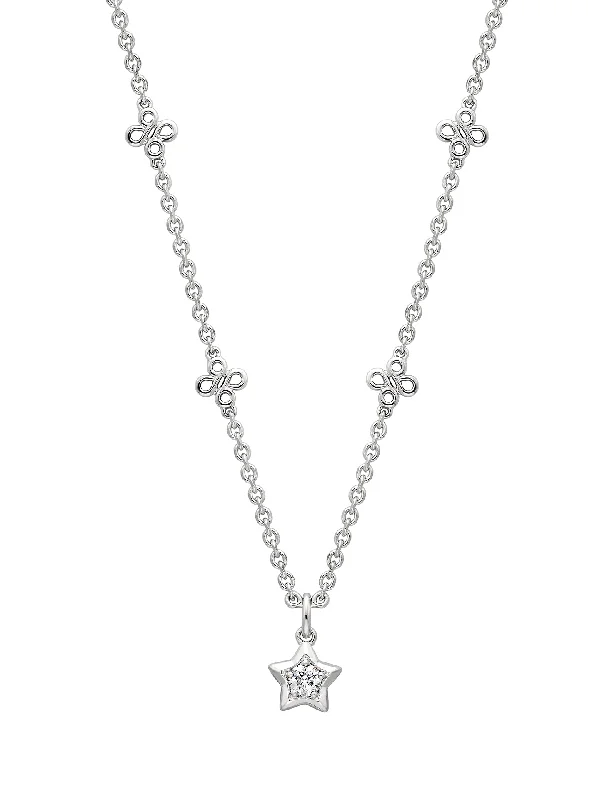 Timeless necklaces with simple pendants-Beach Star Diamond Platinum Pendant