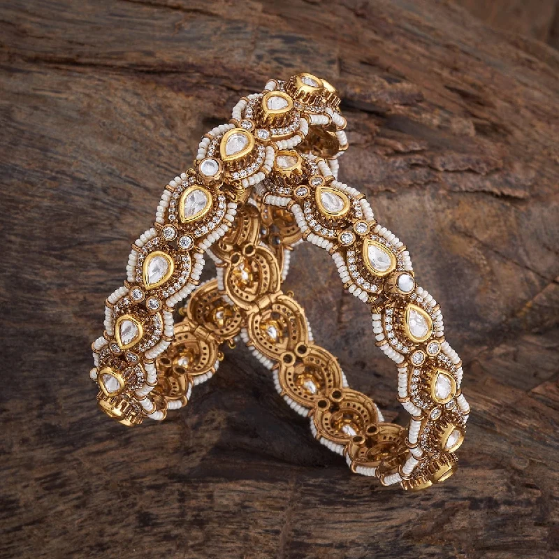 Custom bangles with birthstones for women-Kundan Bangle 177793