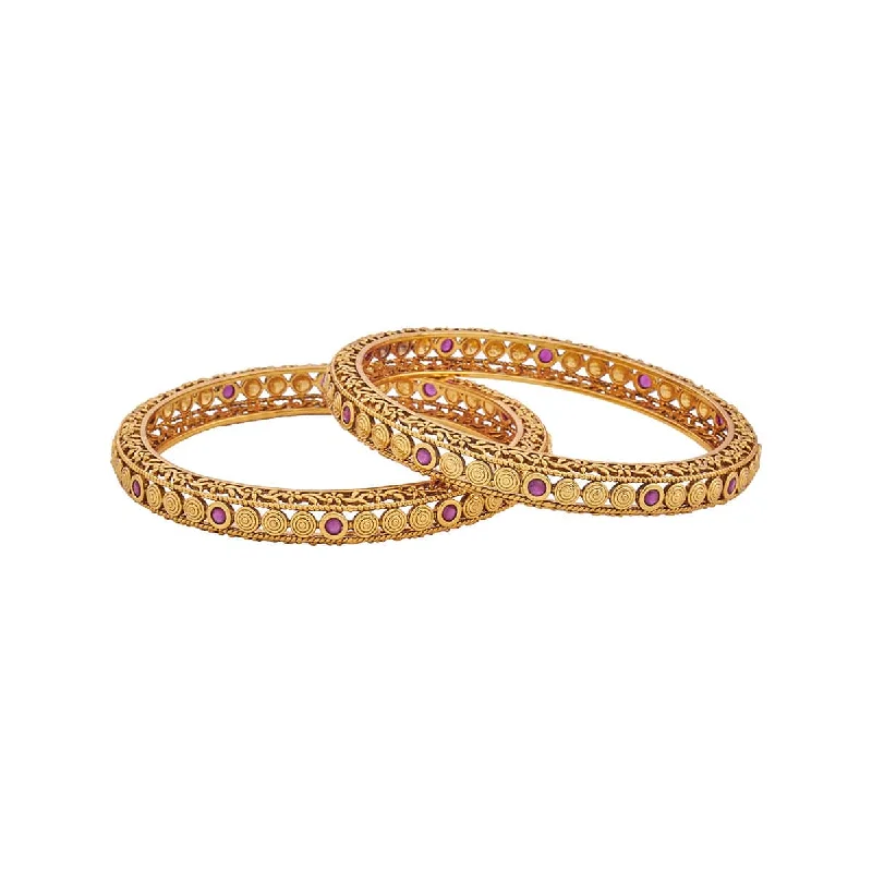 Trendy bracelets with geometric designs-Antique Bangle 162718