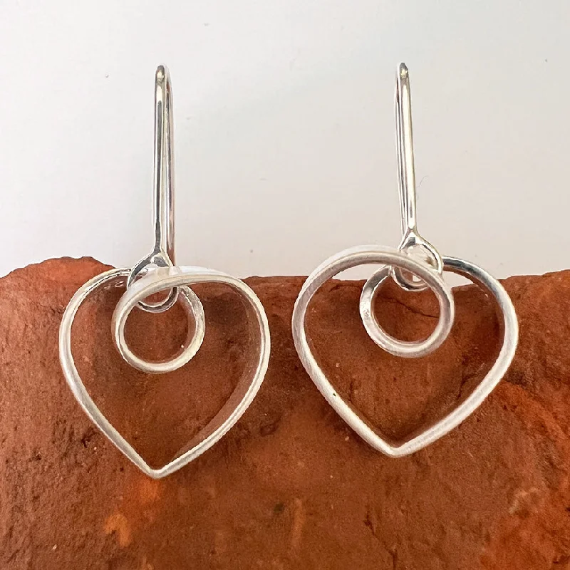 Unique layered necklaces for women-Heart To Heart Earrings - Sterling Silver, Indonesia