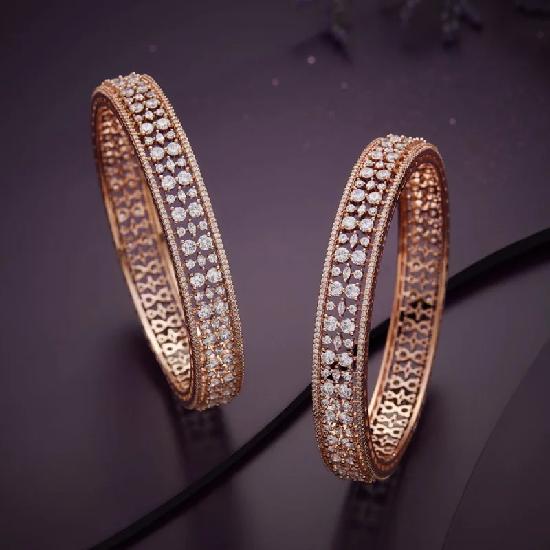 Classic silver bangles for women-Zircon Bangle 160465