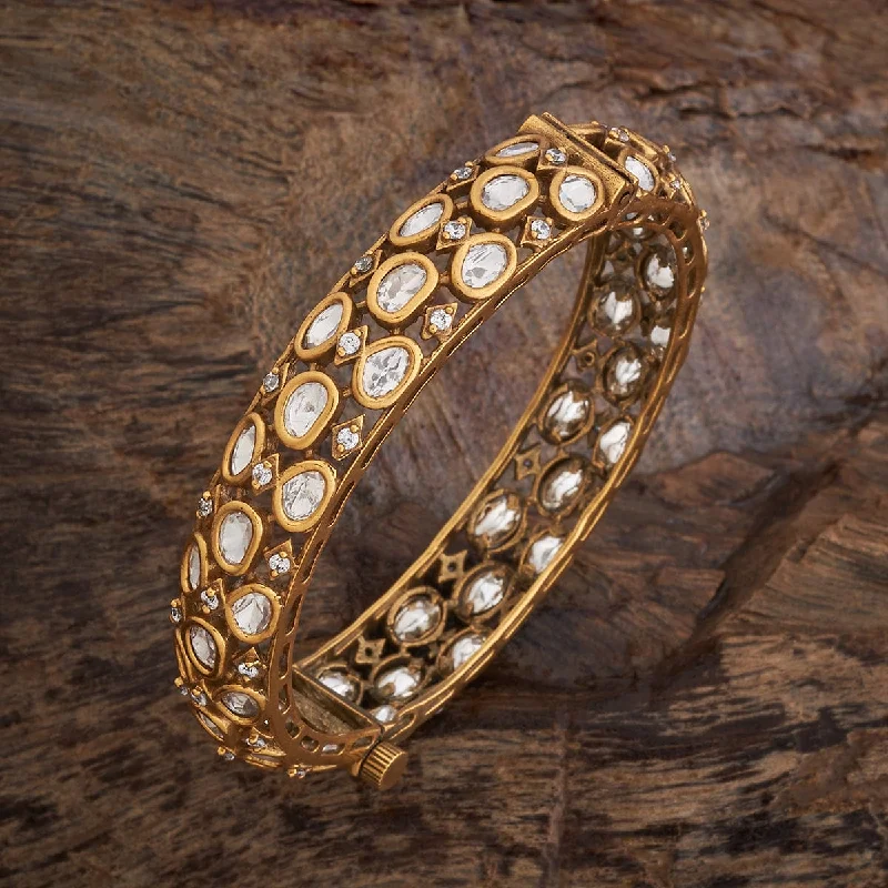 Beautiful pearl bangles for women-Kundan Bangle 173611