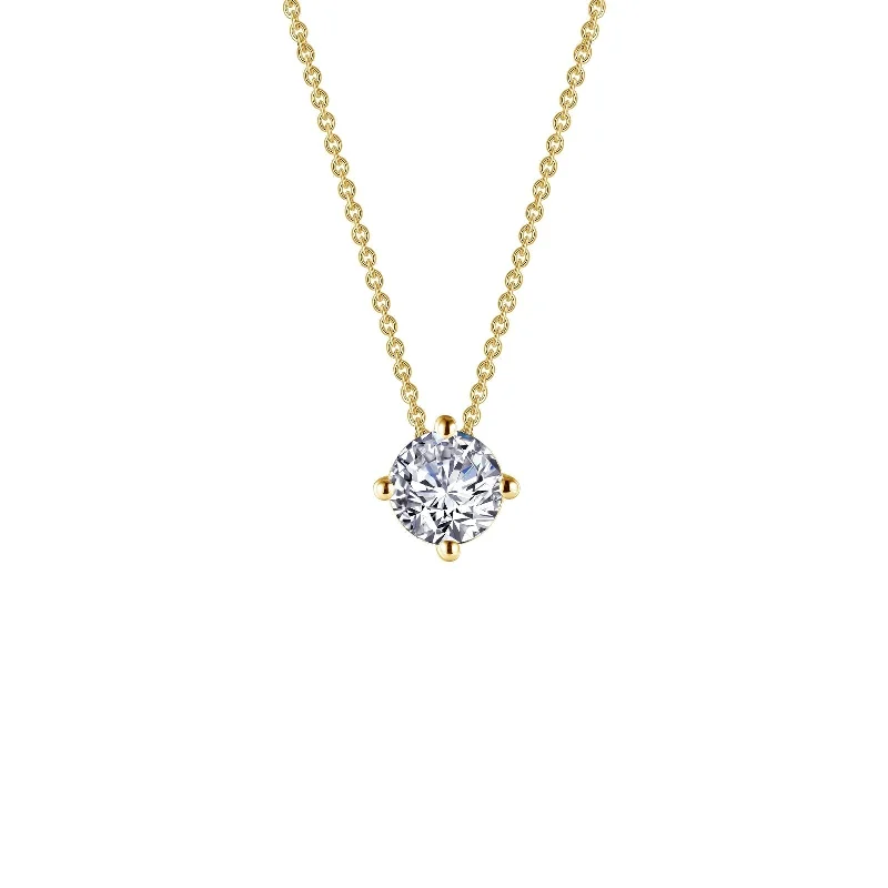 Unique necklaces with birthstones-Lafonn Simulated Diamond 1.25ct East West Prong Solitaire Necklace N0174CLG