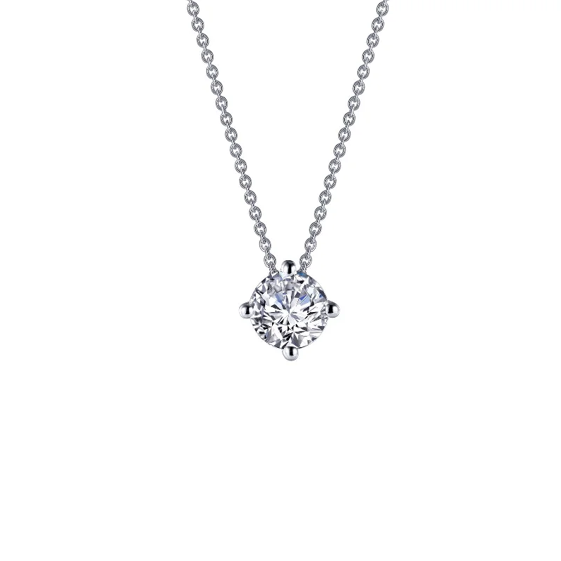 Women’s long chain necklaces-Lafonn Simulated Diamond 1.50ct East West Prong Solitaire Necklace N0175CLP20