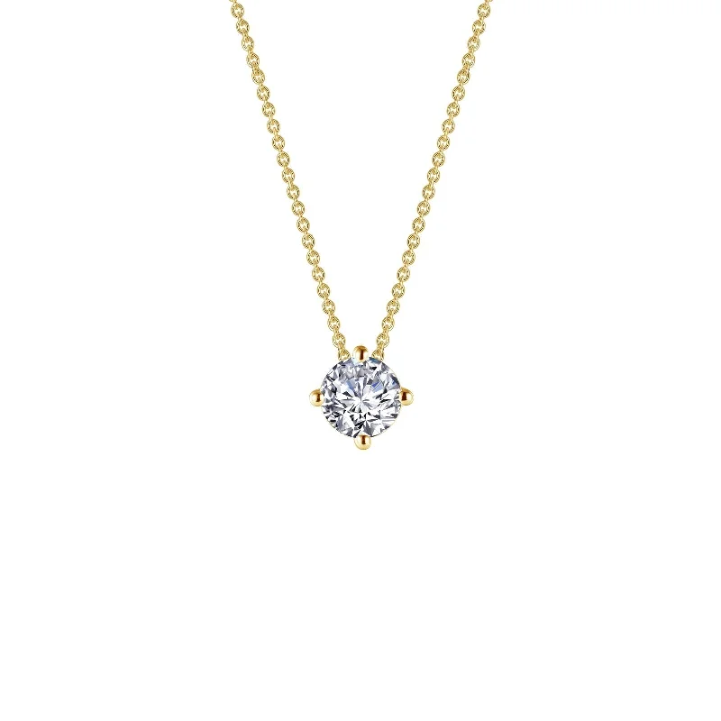 Women’s necklaces with flower designs-Lafonn Simulated Diamond 0.85ct East West Prong Solitaire Necklace N0173CLG