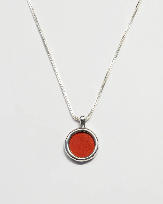 Women’s adjustable chain necklaces-Mare Necklace in Red Jasper