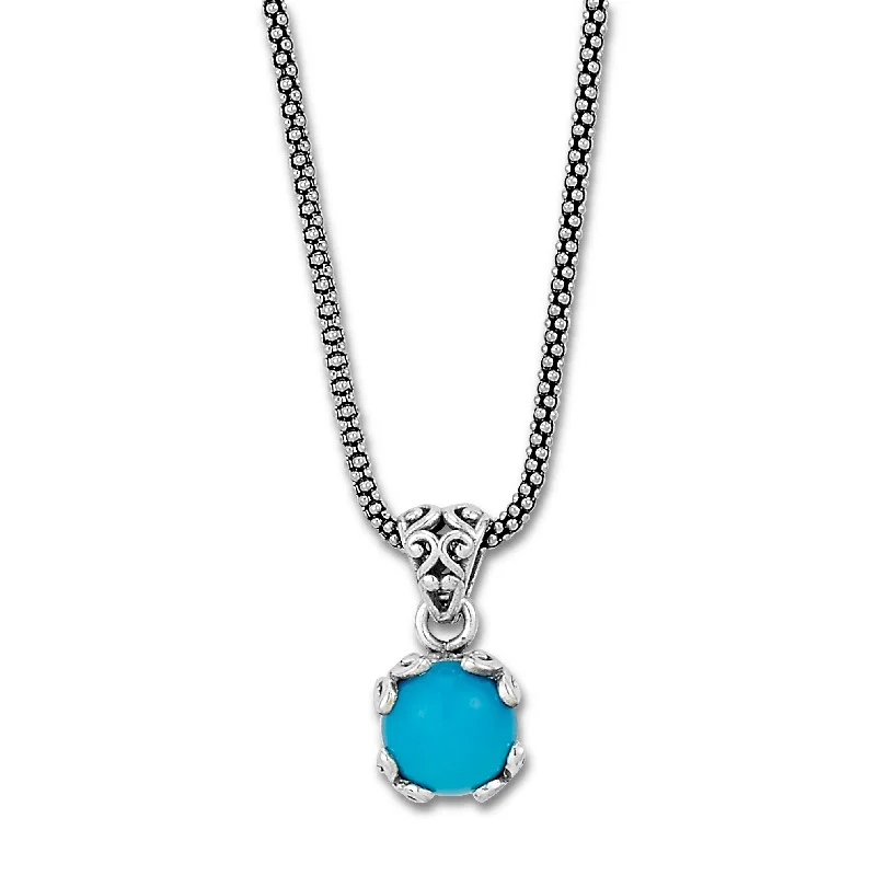 Stunning sapphire necklaces for women-Samuel B. Sleeping Beauty Turquoise Glow Necklace