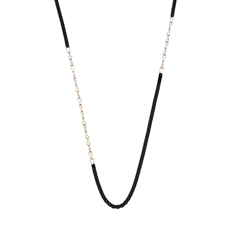 Women’s long necklaces with gemstone pendants-Party Chain Black Fusion Necklace