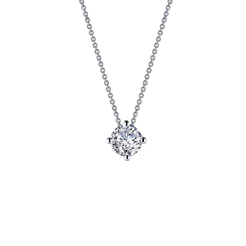 Elegant infinity necklaces for women-Lafonn Simulated Diamond 1.25ct East West Prong Solitaire Necklace N0174CLP