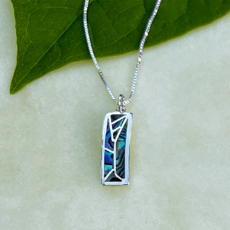 Stunning necklaces with cubic zirconia-Mosaic Abalone Necklace - Sterling Silver, Indonesia