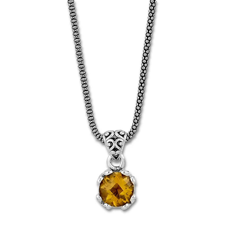 Simple yet elegant necklaces for women-Samuel B. Citrine Birthstone Glow Necklace - November