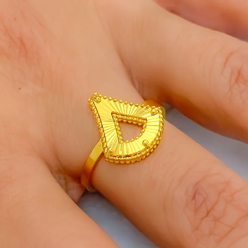 Unique engagement rings for women-Everyday Delightful 21k Gold Ring