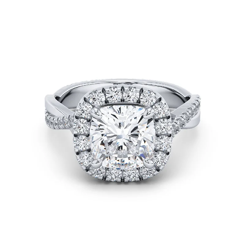 Custom diamond engagement rings-Certified 2 Carat F Color Vs2 In Clarity Engagement Ring