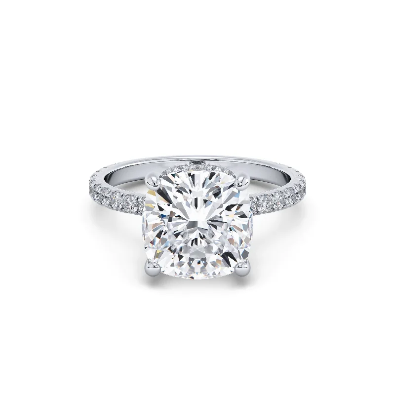 Elegant platinum engagement rings-4.00 Carat Certified Engagement Ring F Color Vs2 In Clarity