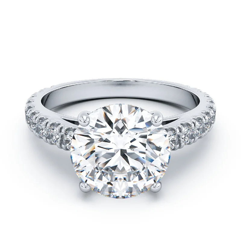 Diamond engagement rings with halo-Certified 2 Carat F Color Vs2 In Clarity Engagement Ring