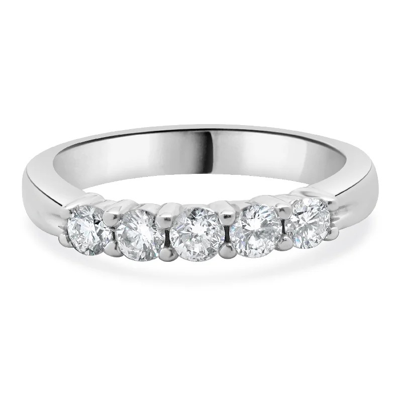 Engagement rings with the infinity symbol-14 Karat White Gold Diamond Band