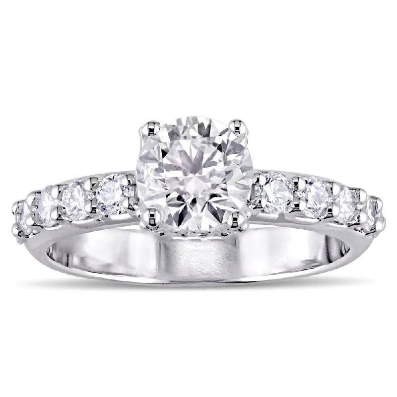 Engagement rings with vintage settings-Miadora Signature Collection 18k White Gold 1 3/4ct TDW Diamond Engagement Ring