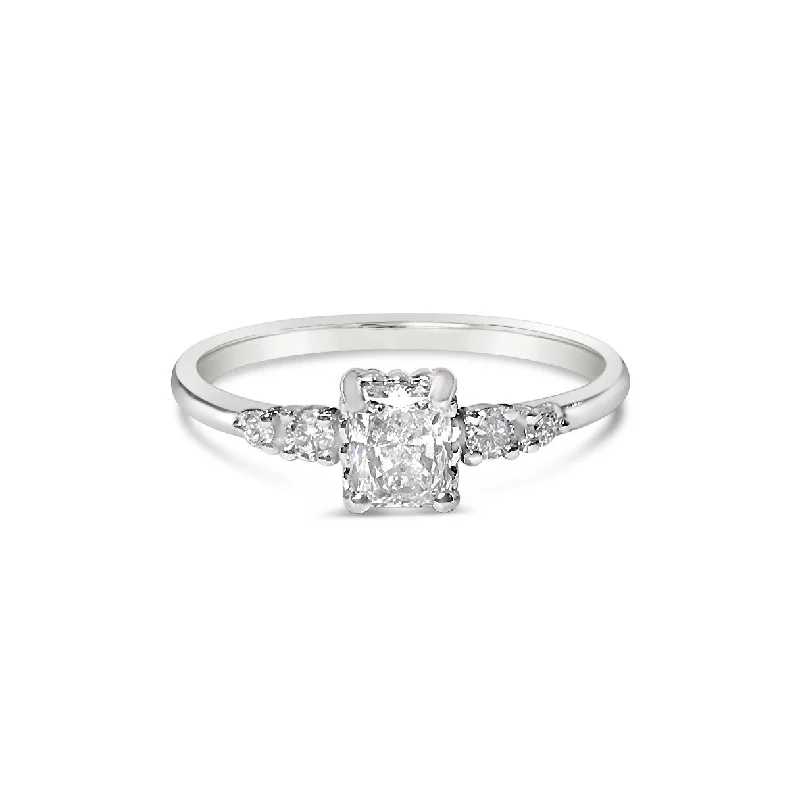 Women’s engagement rings with multiple diamonds-DUTOT || cushion diamond ring