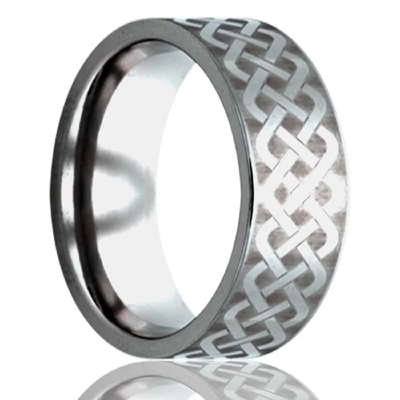 Women’s rings with gold plating-Celtic Sailor's Knot Titanium Wedding Band