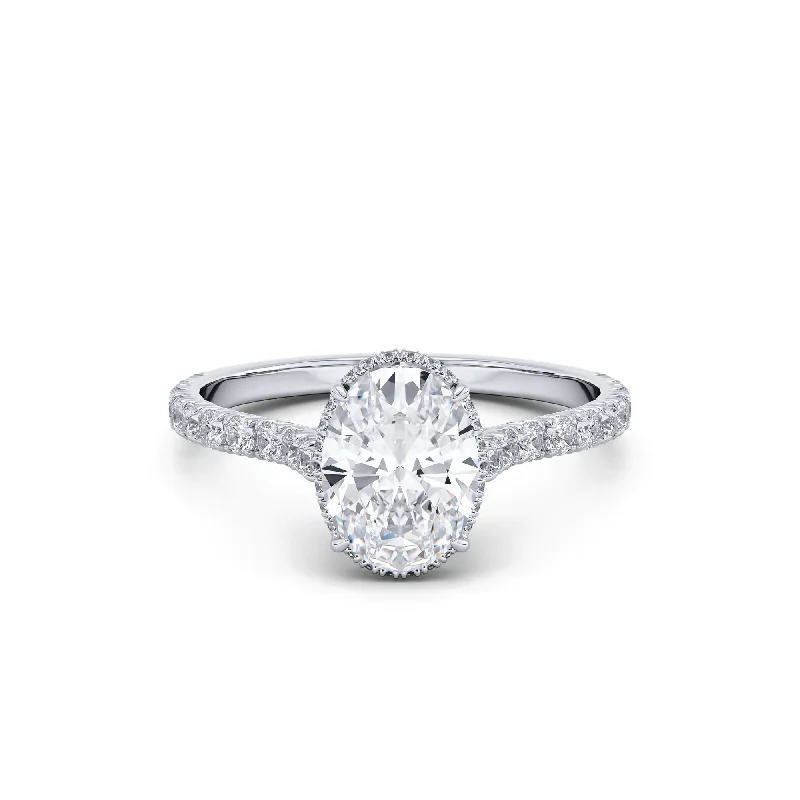 Platinum engagement rings for women-Certified 1-Carat Engagement Ring, F Vs2