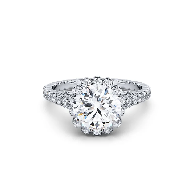 Engagement rings with baguette diamonds-Certified 2 Carat F Color Vs2 In Clarity Engagement Ring