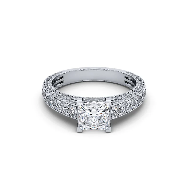 Engagement rings with large center stones-Certified 1-Carat Engagement Ring, F Vs2