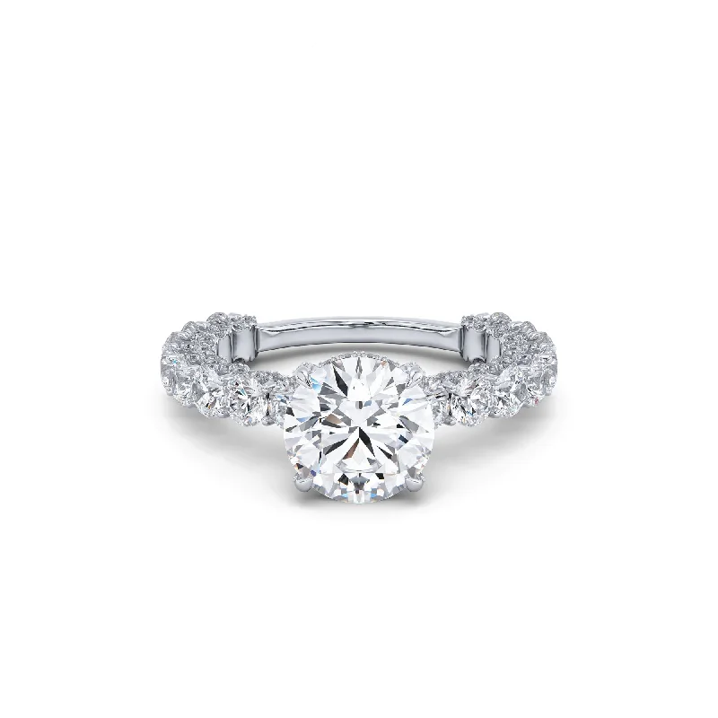 Unique engagement rings for women-Certified 2 Carat F Color Vs2 In Clarity Engagement Ring