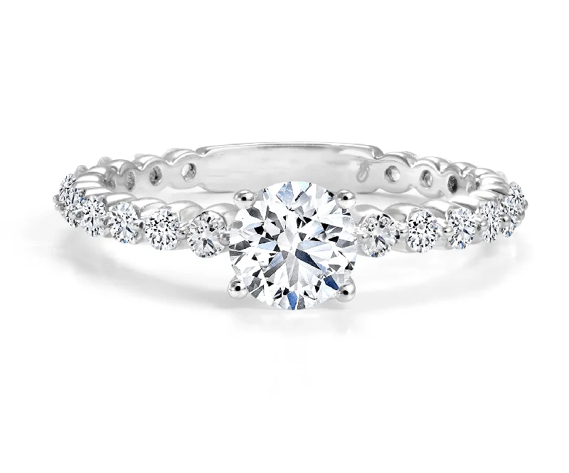 Engagement rings with floral designs-14kt White Gold 1.07cttw Canadian Diamond Engagement Ring