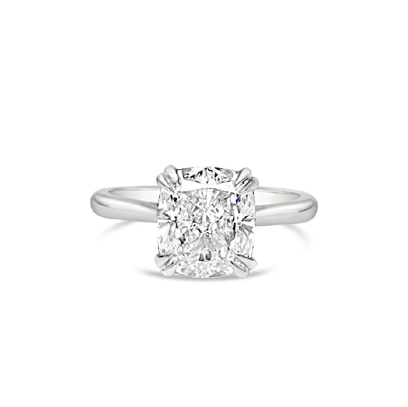 Engagement rings with Asscher cut diamonds-RIVOLI || cushion diamond ring