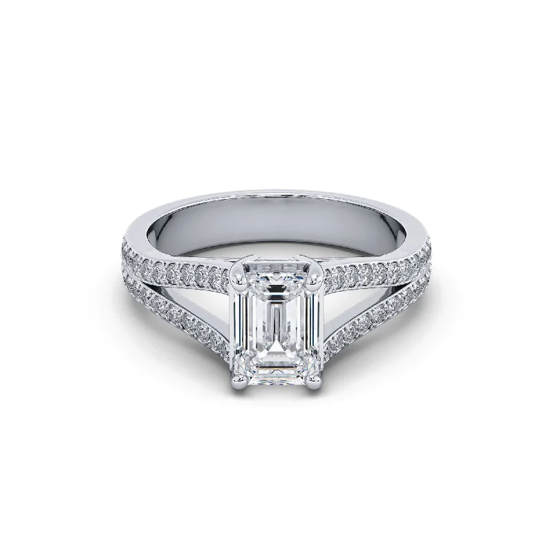 Engagement rings with side diamonds-Certified 1-Carat Engagement Ring, F Vs2