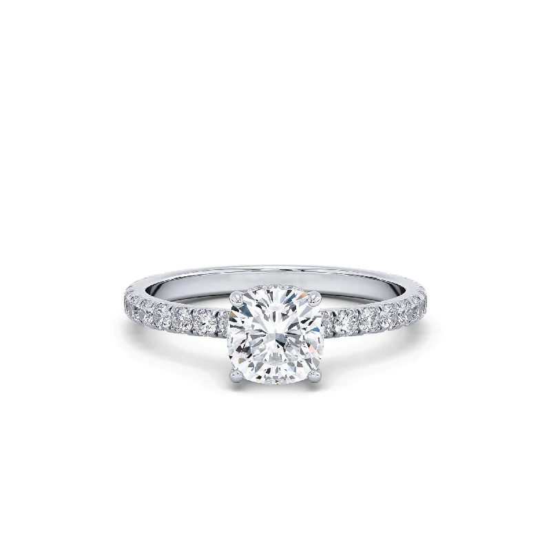 Engagement rings with oval diamonds-Certified 1-Carat Engagement Ring, F Vs2