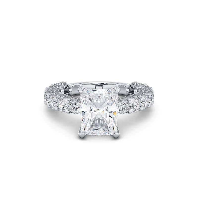 Engagement rings with contrasting stones-3 Carat F Color Vs2 Certified Engagement Ring