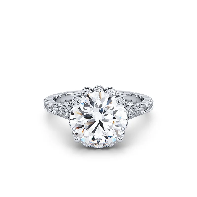 Engagement rings with diamond and pearl accents-3 Carat F Color Vs2 Certified Engagement Ring