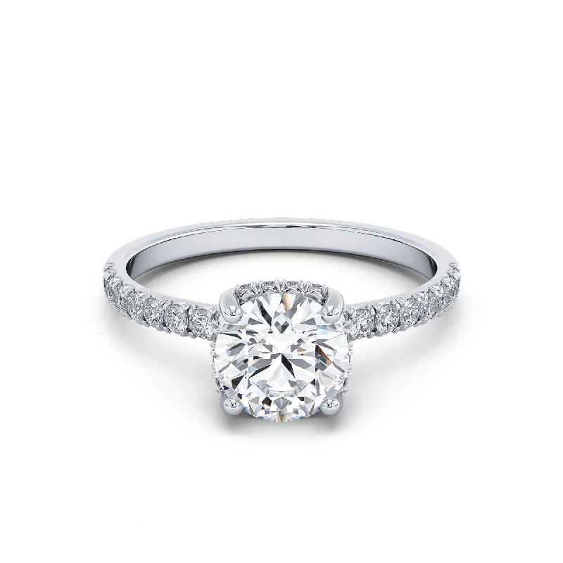 Engagement rings with unique diamond settings-Certified 1-Carat Engagement Ring, F Vs2