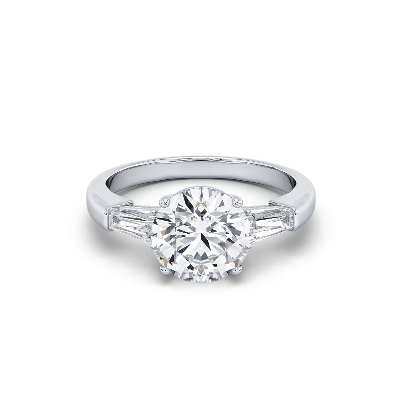 Engagement rings with side diamonds-Certified 2 Carat F Color Vs2 In Clarity Engagement Ring