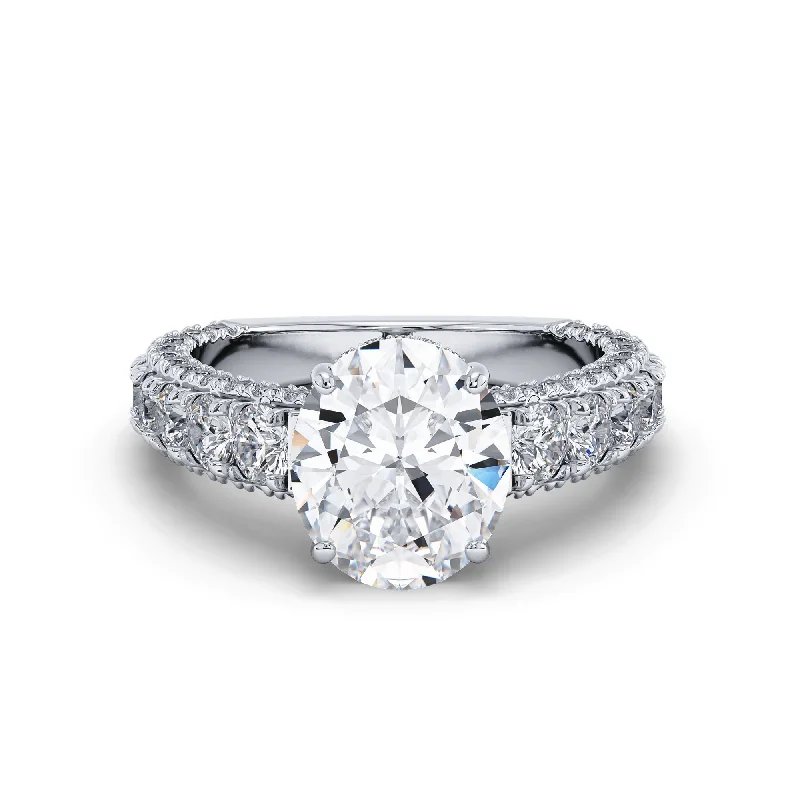 Engagement rings with moonstone accents-3 Carat F Color Vs2 Certified Engagement Ring