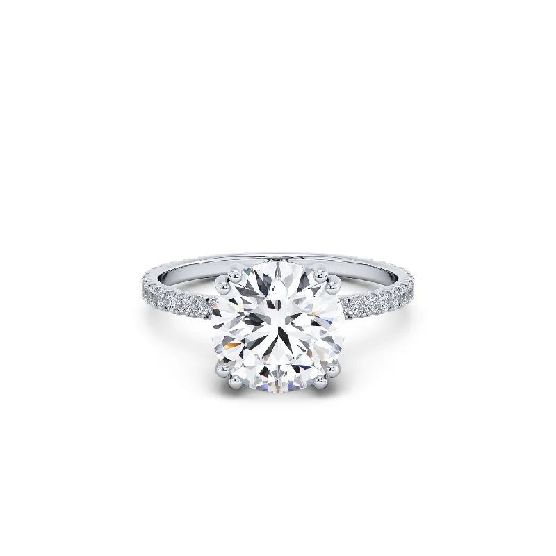 Engagement rings with three-stone settings-Certified 2 Carat F Color Vs2 In Clarity Engagement Ring